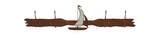 CH-5467 - Sailboat Four Hook Burnished