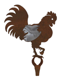 CHL-209 - Rooster Large Single Coat Hook Burnished