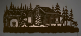 WA-9057 - Miner's Cabin 42" Back Lite Wall Art