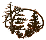 WA-72016 - Desert Pine 26" Oval Wall Art