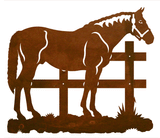 WA-3001 - Standing Bay Horse 20" Wall Art