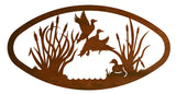 WA-73025 - Ducks/Cattail Oval Wall Art Horizontal