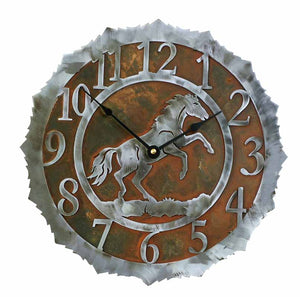 CL-5035 - Rearing Horse 12" Clock
