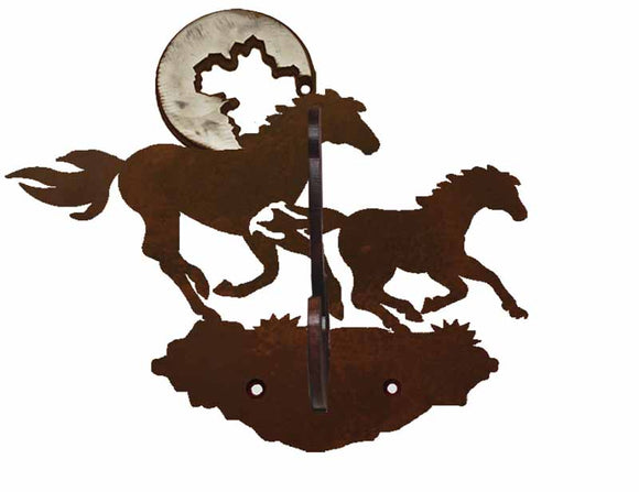 CH-5241 - Horse Double Coat Hook Burnished