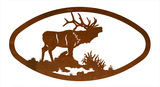 WA-73030 - Elk Oval Wall Art Horizontal