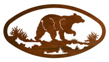 WA-73001 - Black Bear Oval Wall Art Horizontal