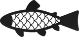 WA-4130 - Modern Fish Wall Art 57"