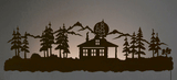 WA-9006 - Cabin in Pines 42" Back Lite Wall Art