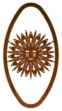 WA-72135 - Sand Painting Sun Oval Wall Art Vertical