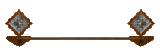 BA-7016 - Diamond Silver Pico Concho Towel Bar