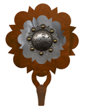 CHL-416 - Round Silver Concho Large Single Coat Hook