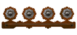 BA-8541 - Round Pico Silver Scenic  Towel Bar