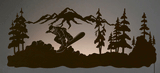 WA-9048 - Snow Boarder 42" Back Lite Wall Art