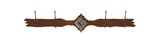 CH-4418 - Diamond Silver Pico Concho Four Hook