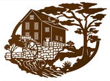 WA-73036 - Grist Mill Oval Wall Art Horizontal