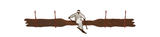 CH-5469 - Skier Four Hook Burnished