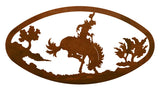 WA-73005 - Bronc Oval Wall Art Horizontal