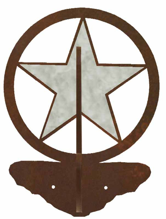 CH-5296 - Texas Star Double Coat Hook Burnished