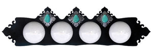 LST-7430 - Turquoise Stone Four Light Fixture