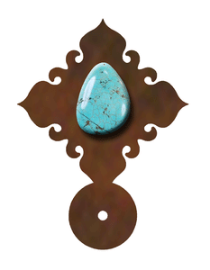 DP-1273 - Turquoise Stone Drawer Pull