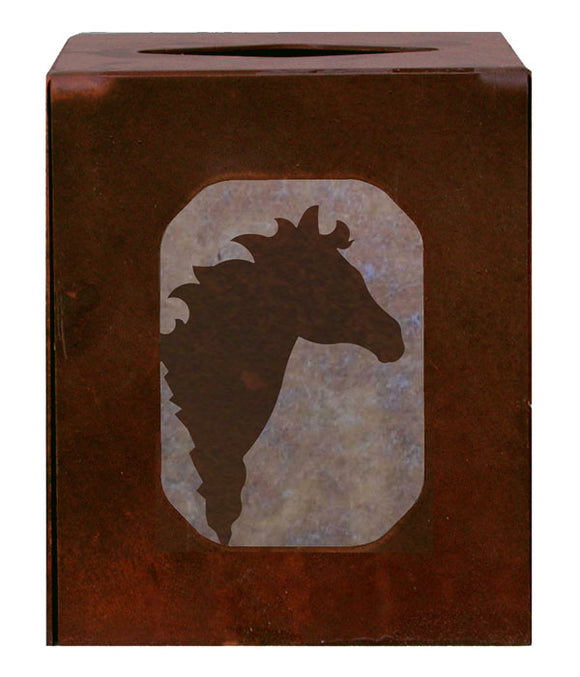 TC-9278 - Horse Square Tissue Box Cover