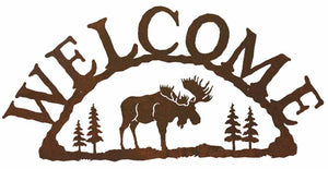 WE-9624 - Moose Welcome Sign Horizontal