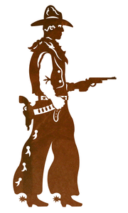 WA-3008 - Pistol Cowboy 30" Wall Art