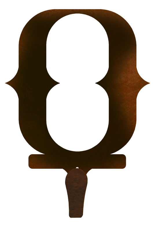 CHL-624 - O Western Font Single Coat Hook