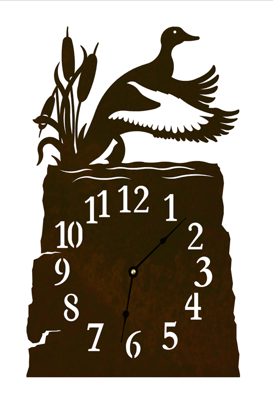 CL-7011 - Duck in Cattails Table Clock