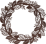 WA-2703 - Leaf Wreath Wall Art 28"