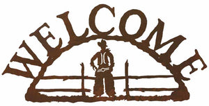 WE-9640 - Cowboy Welcome Sign Horizontal