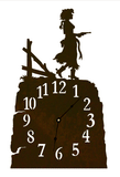CL-7018 - Pistol Cowgirl Table Clock