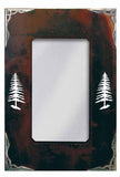 MVB-5040 - 36" Pine Tree Hall Mirror Burnished