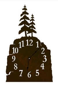 CL-7021 - Pine Tree Table Clock