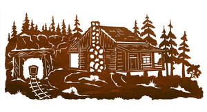 WA-6056 - Miners Cabin 57" Wall Art