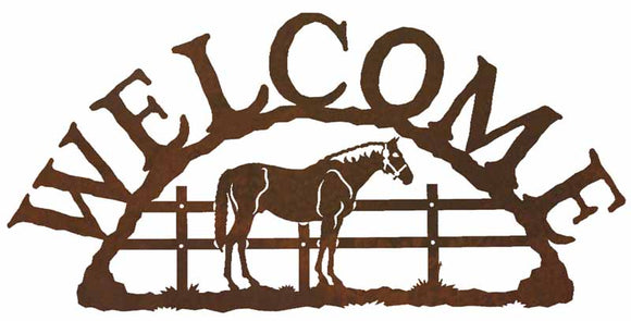 WE-9601 - Bay Horse Welcome Sign Horizontal