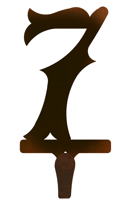 CHL-607 - 7 Western Font Single Coat Hook