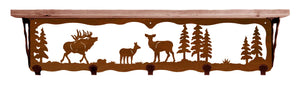 SW-4762 - Elk Family 34" Hook Shelf