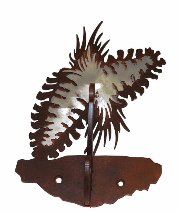 CH-5259 - Pine Cone Double Coat Hook Burnished