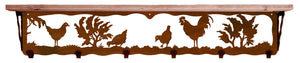 SW-5766 - Rooster 42" Hook Shelf