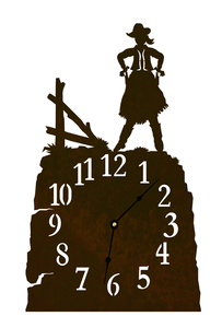 CL-7007 - Cowgirl Table Clock