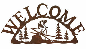WE-9646 - Skier Welcome Sign Hori