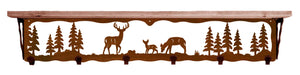 SW-5760 - Deer Family 42" Hook Shelf