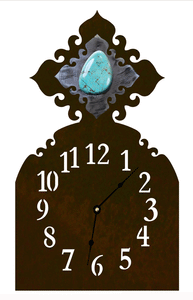 CL-7038 - Turquoise Stone Table Clock